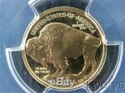 2008-w American Gold Buffalo $5 1/10 Oz. 9999 Fine Gold Pcgs Pr 70 Dcam