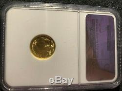 2008 w buffalo 5$ 1/10oz gold. 9999 fine ms 70 NGC