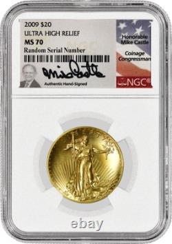 2009 $20 Ultra High Relief St Gaudens Double Eagle 1 oz. 9999 Fine Gold NGC MS70 2009 $20 Ultra High Relief St Gaudens Double Eagle 1 oz. 9999 Fine Gold NGC MS70
