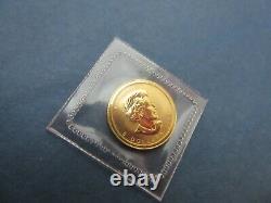 2009 Canada 1/10 Oz Gold Maple Leaf Coin 24 K Fine Gold Uncirculated Sealed