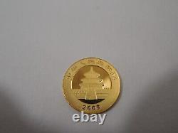 2009 China Panda 1/20 oz 20 Yuan Gold Coin 1/20 oz. 999 Fine Gold