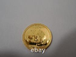 2009 China Panda 1/20 oz 20 Yuan Gold Coin 1/20 oz. 999 Fine Gold