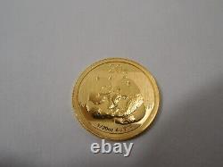 2009 China Panda 1/20 oz 20 Yuan Gold Coin 1/20 oz. 999 Fine Gold