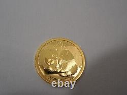 2009 China Panda 1/20 oz 20 Yuan Gold Coin 1/20 oz. 999 Fine Gold