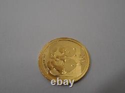 2009 China Panda 1/20 oz 20 Yuan Gold Coin 1/20 oz. 999 Fine Gold