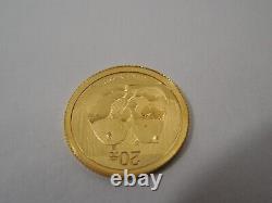 2009 China Panda 1/20 oz 20 Yuan Gold Coin 1/20 oz. 999 Fine Gold