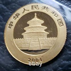 2009 China Panda 1/20 oz 20 Yuan Gold Coin. 9999 24K Fine Gold SEALED
