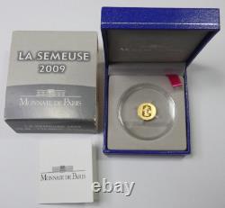 2009 France 5 Euro La Semeuse Monnaie de Paris 999 Fine Proof Gold Coin