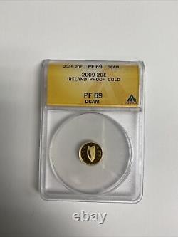 2009 Gold Coin 20 Proof The Ploughman Fine Gold. 999 (1 gram)ANACS PF69