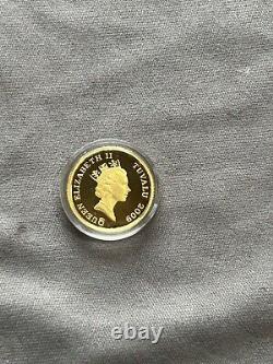 2009 Tuvalu Gold Owl Coin 1/25oz Fine. 999 Gold Rare Low Minted BU