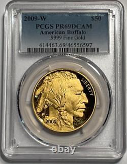 2009-W 1 oz Proof Gold American $50 Buffalo PCGS PR69 DCAM, 1oz. 9999 Fine Gold