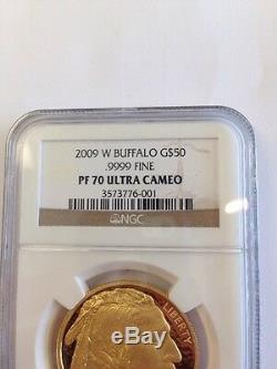 2009 W Buffalo G$50.9999 Fine Ngc Pf 70 Ultra Cameo 3573776-001 Free Shipping