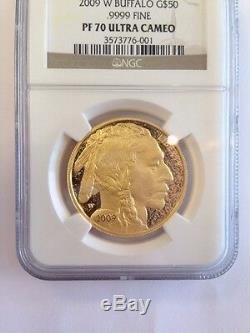 2009 W Buffalo G$50.9999 Fine Ngc Pf 70 Ultra Cameo 3573776-001 Free Shipping