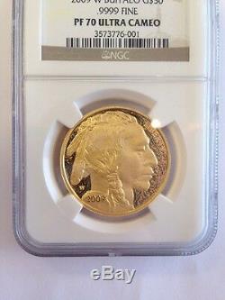 2009 W Buffalo G$50.9999 Fine Ngc Pf 70 Ultra Cameo 3573776-001 Free Shipping