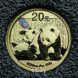 2010 1/20 oz. 999 Fine Gold 20 Yuan Panda Gold Coin In Capsule (#2)