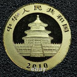 2010 1/20 oz. 999 Fine Gold 20 Yuan Panda Gold Coin In Capsule (#4)
