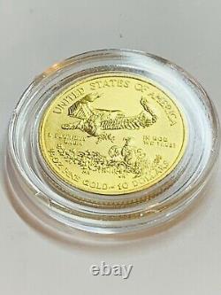 2010 $10 Gold American Eagle 1/4 oz. Fine Gold BU in Air-Tite Capsule