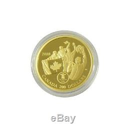 2010 $200 Fine Gold Coin Canada's First Olympic Gold Medal on Home Soil RCM