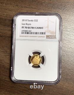 2010 Tuvalu $2 Los Reyes 1/25 oz. 999 Fine Gold Coin NGC PF 70 UC (Only 70!)