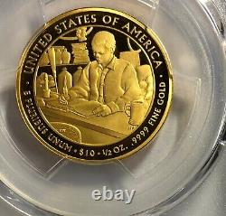 2010 W $10 Gold coin Buchanan's Liberty PCGS PR69 DCAM proof. 999 fine 1/2 oz