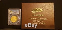 2010-W $50 American Buffalo. 9999 Fine Gold, PCGS PR69DCAM (Proof) withMint Box
