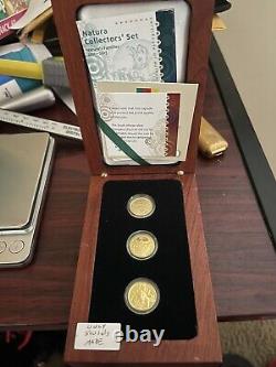2011-2013 999.9 1/10 fine gold natura series collector Coin set