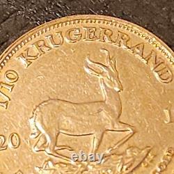 2011 Krugerrand South Africa 1/10 oz Fine Yellow Gold Coin