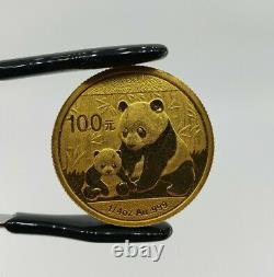 2012 1/4 Ounce 999 Gold Bullion Coin China Panda Pure Fine 24K 100 Yuan Oz Troy