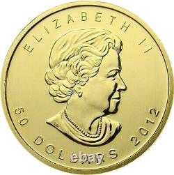 2012 1 oz Canadian Gold Maple Leaf $50 Coin. 9999 Fine Gold BU In Stock