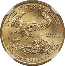 2012 Gold Eagle $5 NGC MS 69 (Tenth-Ounce) 1/10 oz Fine Gold