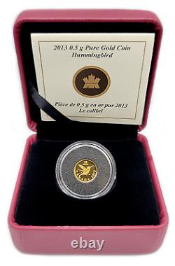 2013 0.5 Gram Fine Gold Coin Hummingbird. 9999