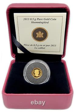 2013 0.5 Gram Fine Gold Coin Hummingbird. 9999