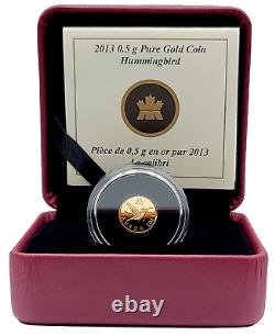 2013 0.5 Gram Fine Gold Coin Hummingbird. 9999