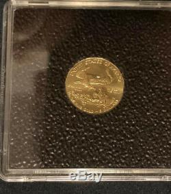 2013 1/10 Oz. US Gold Eagle bullion coin. 99.999 fine. BU. With case