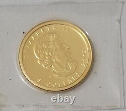 2013.9999 Fine Gold 1/10 OzT Canadian Maple Leaf Gold Coin