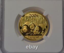 2013 China Gold 200 Yuan Panda Ngc Ms69 1/2 Oz. 999 Fine Gold Coin