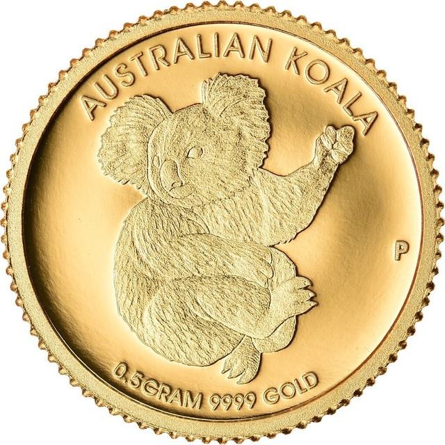 2013-p Australian Koala Features The Cuddly Marsupial In. 9999 Fine Gold