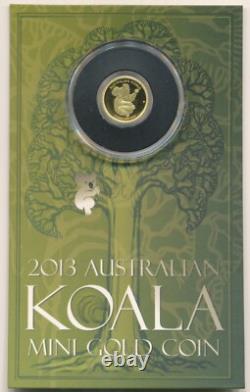 2013-P Australian KOALA features the cuddly marsupial in. 9999 fine Gold 2013-P Australian KOALA features the cuddly marsupial in. 9999 fine Gold
