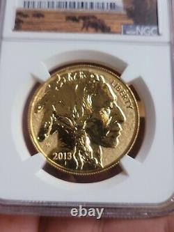 2013W G$50 Buffalo Reverse Proof 999 Fine Gold Coin NGC PF70 PR70 unique label
