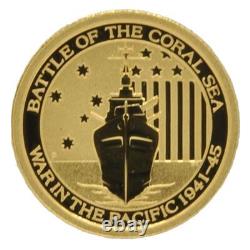 2014 1/10 Oz Fine Gold Australian Battle Coral Sea War Pacific $15 Coin Bullion 2014 1/10 Oz Fine Gold Australian Battle Coral Sea War Pacific $15 Coin Bullion