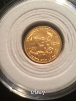 2014 1/10 oz $5 American Gold Eagle. 999 Fine Gold Bullion BU