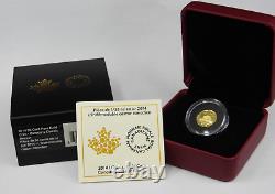 2014 1/25 oz 1.27g 50 Cents Gold Coin Proof 9999 Fine Au CANADA'S CLASSIC BEAVER