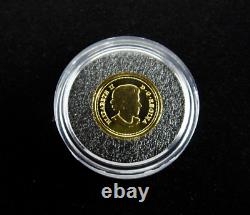 2014 1/25 oz 1.27g 50 Cents Gold Coin Proof 9999 Fine Au CANADA'S CLASSIC BEAVER