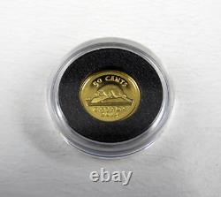 2014 1/25 oz 1.27g 50 Cents Gold Coin Proof 9999 Fine Au CANADA'S CLASSIC BEAVER