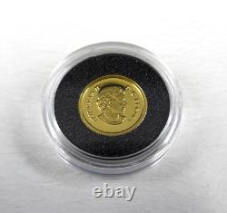 2014 1/25 oz 1.27g 50 Cents Gold Coin Proof 9999 Fine Au CANADA'S CLASSIC BEAVER