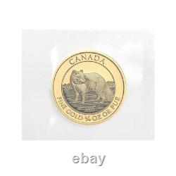 2014 1/4 oz $10 Canadian Gold Arctic Fox. 9999 Fine BU (Sealed)