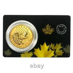 2014 1 oz Canadian Gold Howling Wolf Call of the Wild. 99999 Fine Gold In Assay