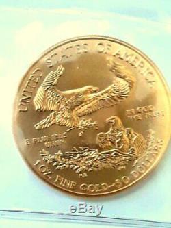 2014 1 oz fine gold American Eagle 50 dollar coin, BU