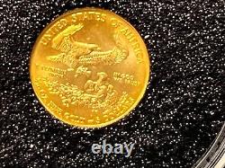 2014 $5 American Gold Eagle 1/10 Oz 91.7% fine 22-karat gold Uncirculated BU