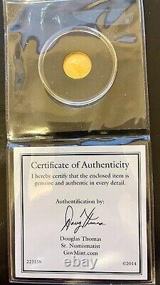 2014 $5 American Gold Eagle 1/10 Oz 91.7% fine 22-karat gold Uncirculated BU